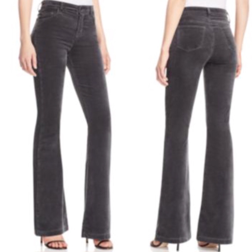 J Brand Maria high waisted velvet flare jeans